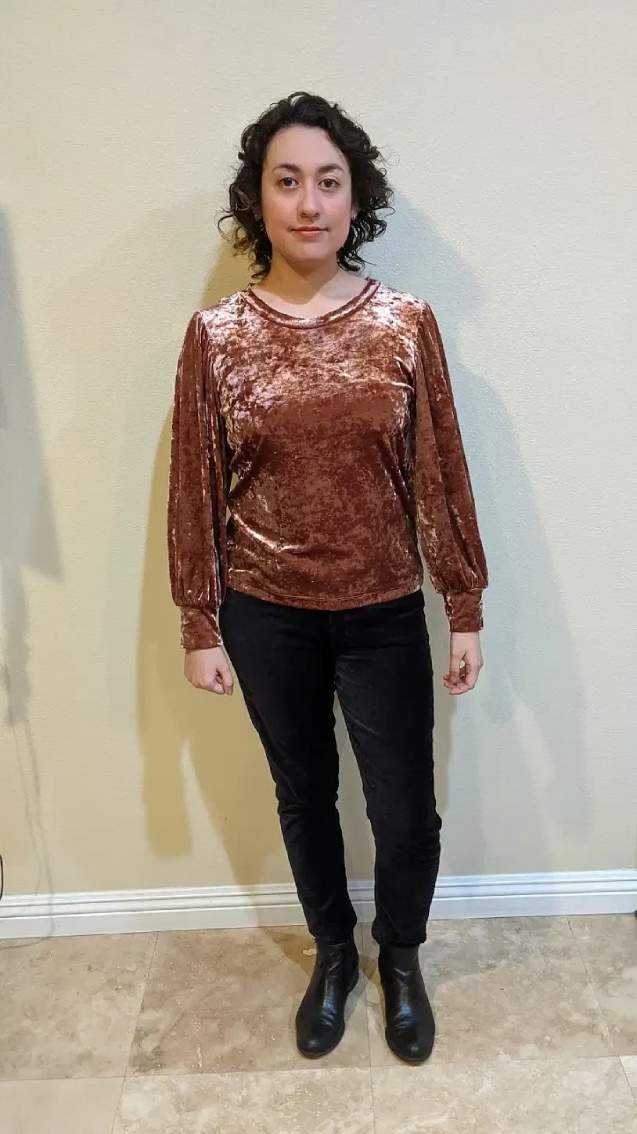 Bishop Sleeve Crushed Velvet Top By ModCloth