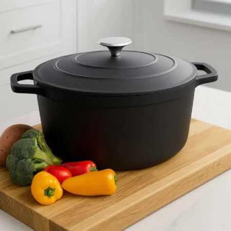 Cast In Style Cast Iron Casserole Cooking Pot
