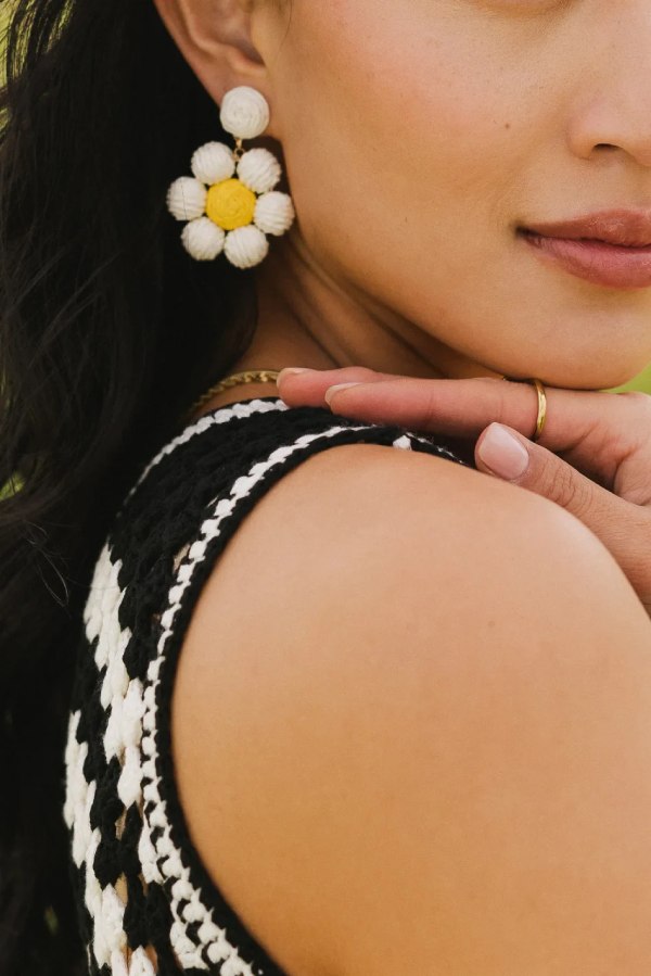 Böhme Flower Earrings in Ivory