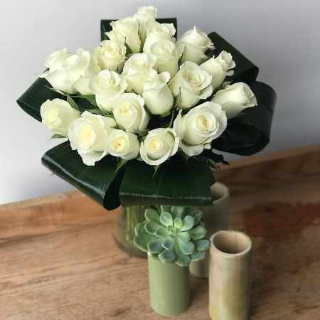 Clare Florist Innocence White Roses