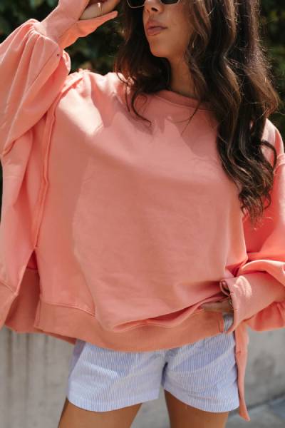 The Post Journee Coral Sweatshirt