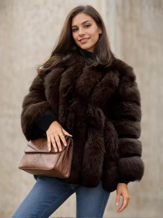 Milanoo Plush Faux Fur Coat