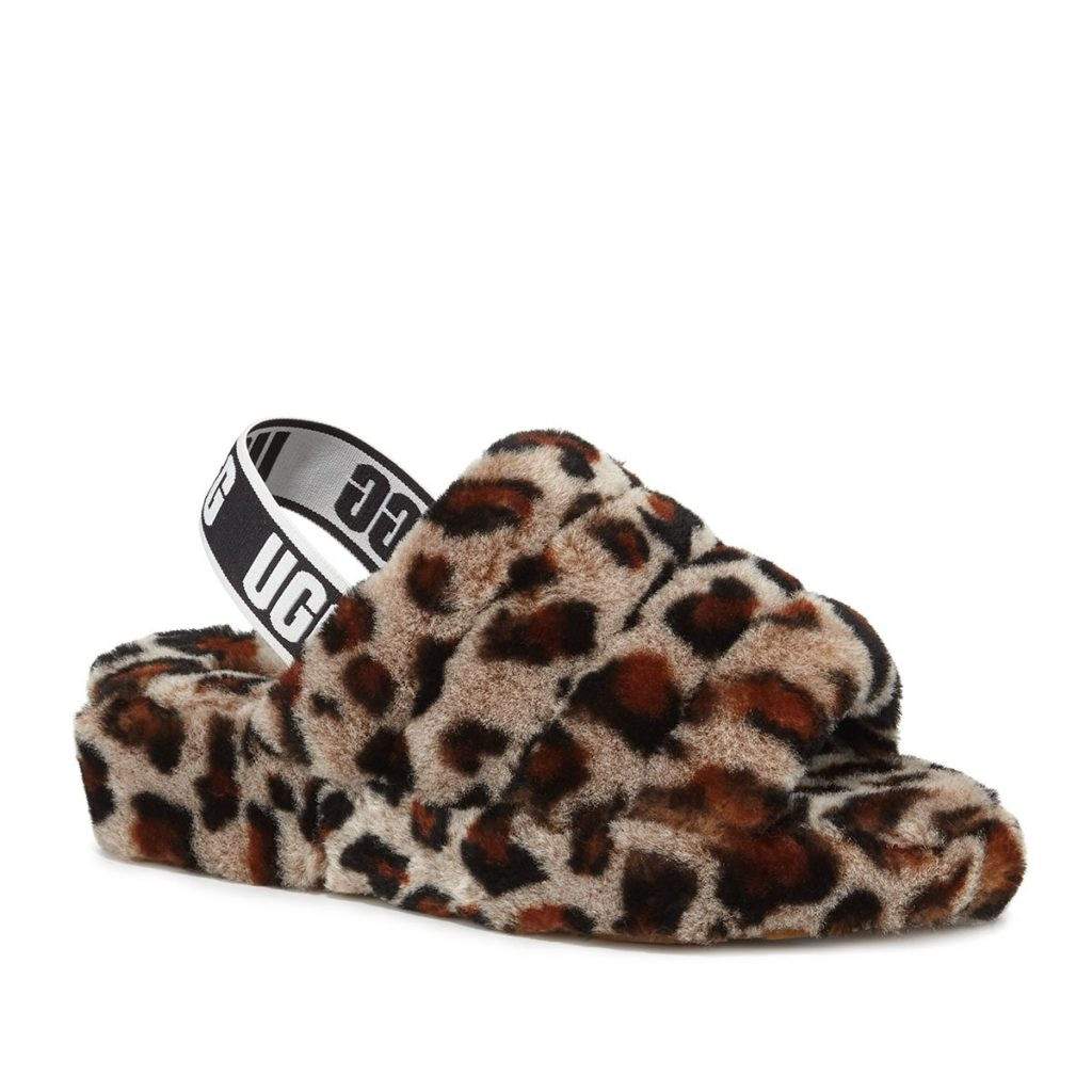 Neiman Marcus UGG Fluff Yeah Leopard Shearling Sandal Slippers Review 